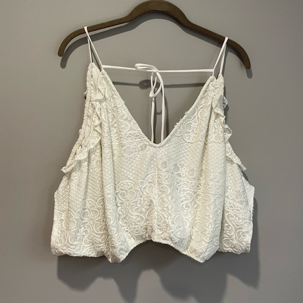 Charlotte Russe White Lace Blouse